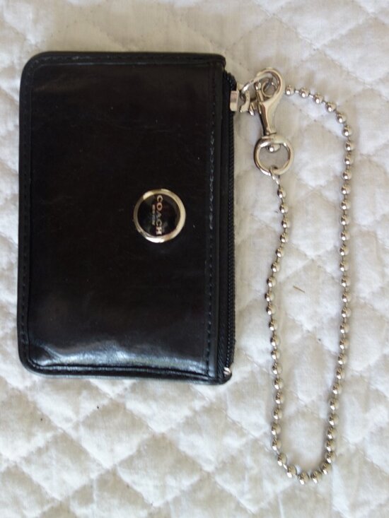 Coach Handbags - COACH Mini Credit Card Holder Zip Closure Wallet Wristlet